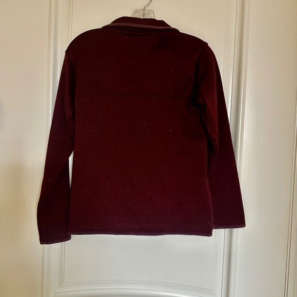 Eddie Bauer Women’s Burgundy Snap-Neck Fleece Pullover – Size S - Picture 3 of 9